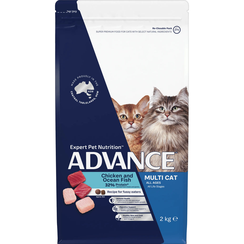 Advance - Adult Multi-Cat - Chicken & Ocean Fish - 8kg-4kg-2kg