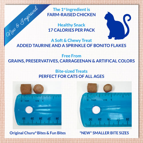 Inaba - Cat Churu Fun Bites - Chicken and Tuna with Scallop Recipe Wraps - Carton of 6