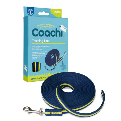 Company of Animals - Coachi - Training Line - Navy & Coral - 10m