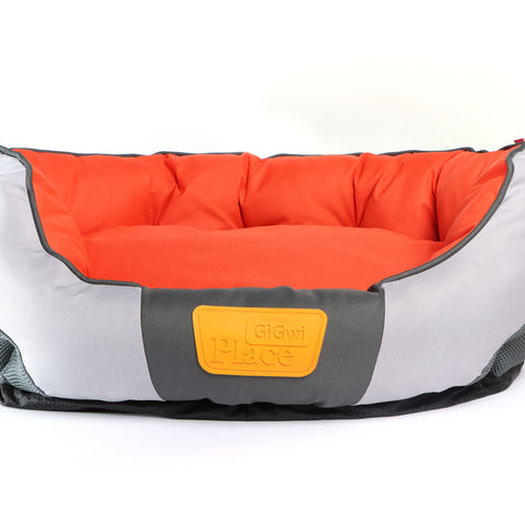 GiGwi - Canvas Round Bed - Red/Orange - Large