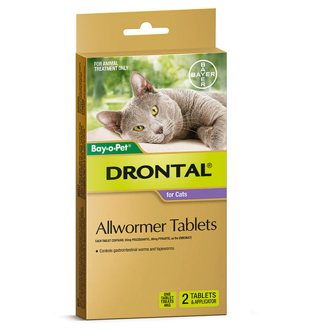 Drontal - Allwormer - Cats & Kittens - 2 Tablets