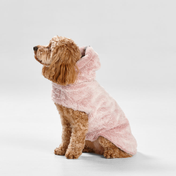 Snooza Wear - Faux Fur Hooded Coat - Pink - Large-Medium-Small-Xsmall