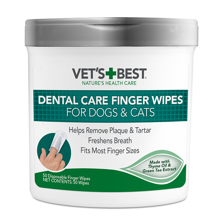 Vet's Best - Dental Care Finger Wipes - 50 Wipes