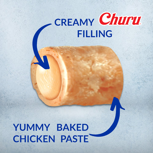 Inaba - Cat Churu Fun Bites - Chicken and Tuna with Scallop Recipe Wraps - Carton of 6