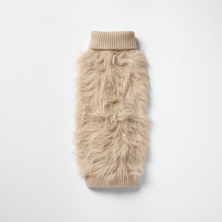 Snooza Wear - Fur Knit Jumper - Ecru - Extra Large-Large-Medium-Small