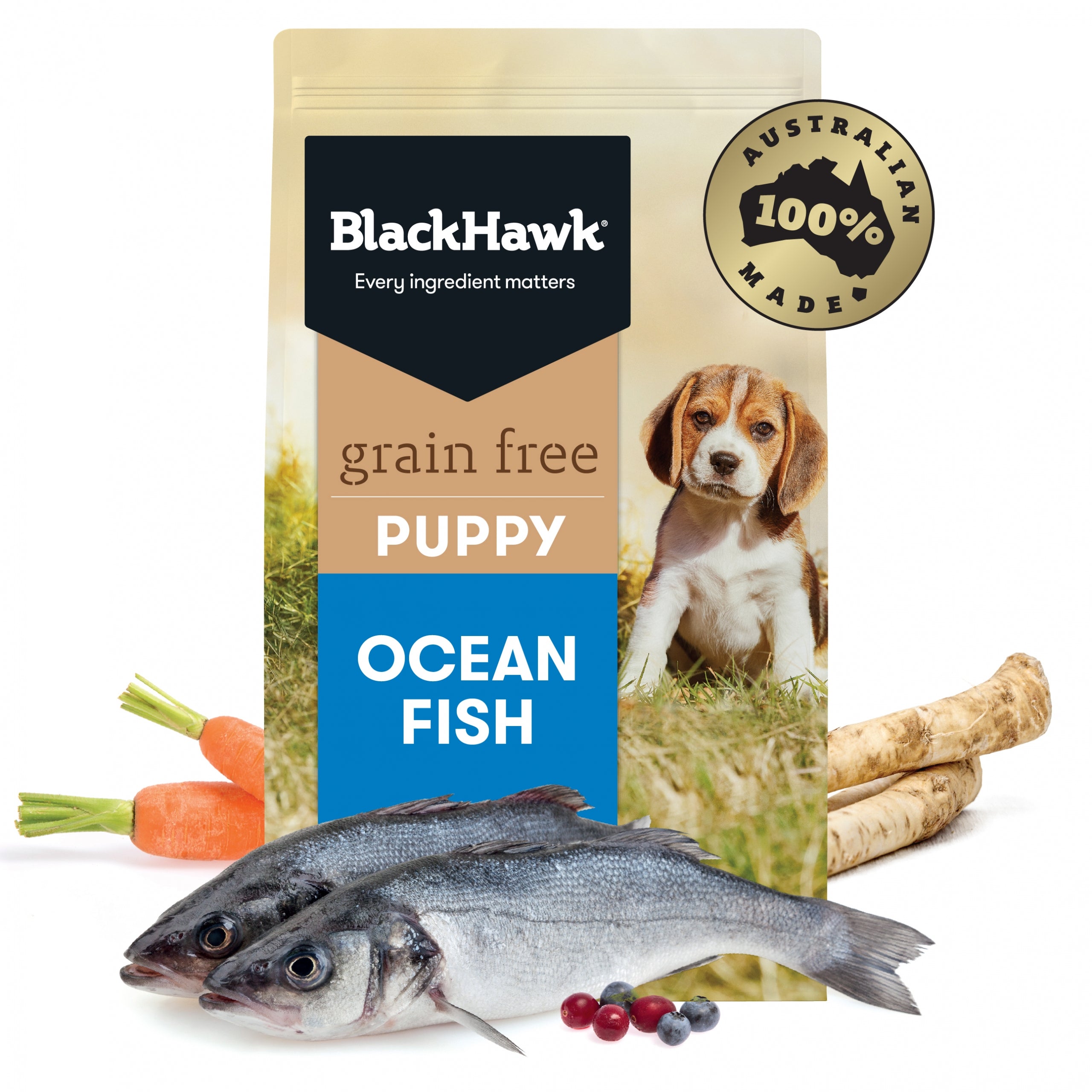 Black Hawk - Puppy - GRAIN FREE - Ocean Fish - 15kg-7kg-3kg ...