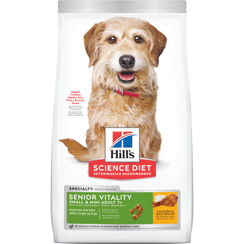 Hill's - Science Diet - Adult Dog Dry Food  (7+) - Senior Vitality - Small & Mini - 1.58kg