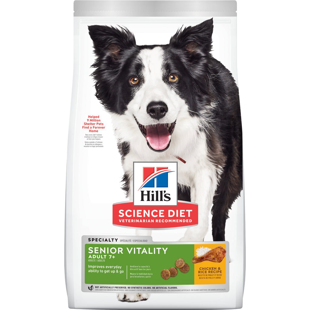 Hill's - Science Diet - Adult Dog Dry Food (7+) - Senior Vitality - 5.67kg-1.58kg