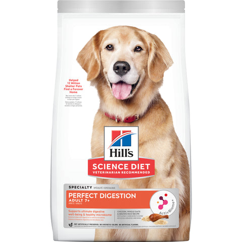 Hill's - Science Diet - Adult Dog Dry Food (7+) - Perfect Digestion - 5.44kg