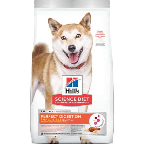 Hill's - Science Diet - Adult Dog Dry Food(1-6) - Perfect Digestion - Small Bites -1.59kg