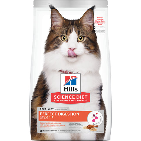 Hill's - Science Diet - Adult Cat Dry Food (1-6) - Perfect Digestion - 1.59kg