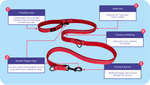 Company of Animals - Halti - Double Ended Lead - Red - Large