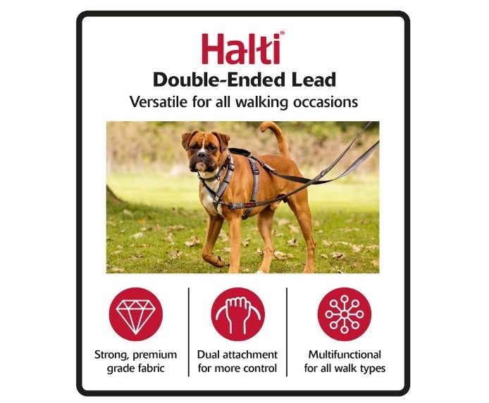 Company of Animals - Halti - Double Ended Lead - Red - Large