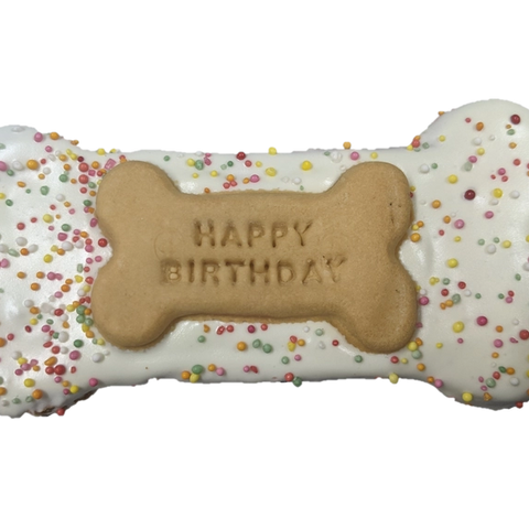 Huds And Toke - Happy Birthday Bone Cookie - Blue - 1 Piece