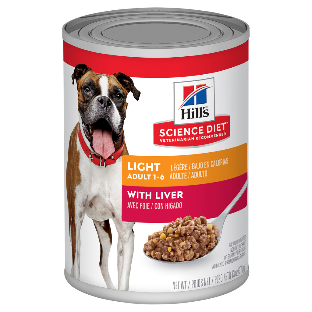 Hill's - Science Diet - Wet Food Tins - Adult Dog - Light - 12 x 370g