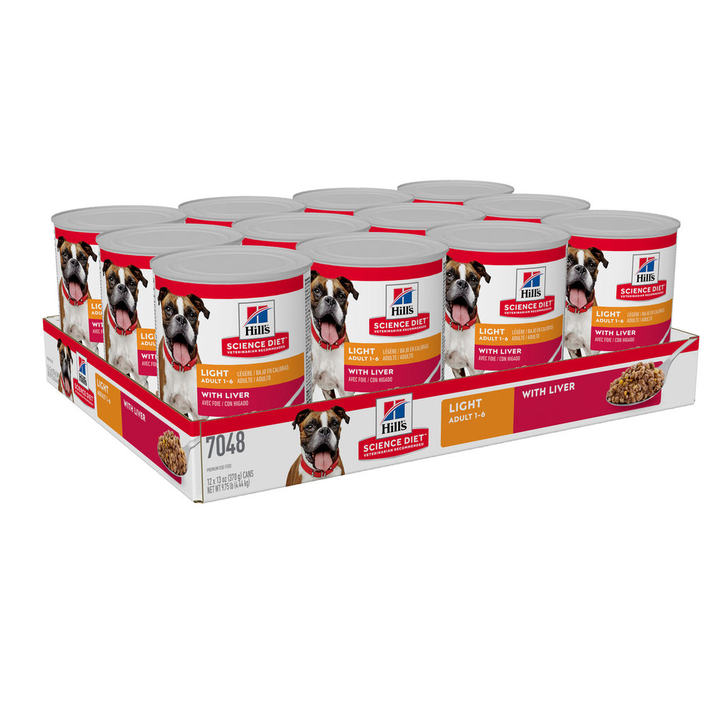 Hill's - Science Diet - Wet Food Tins - Adult Dog - Light - 12 x 370g