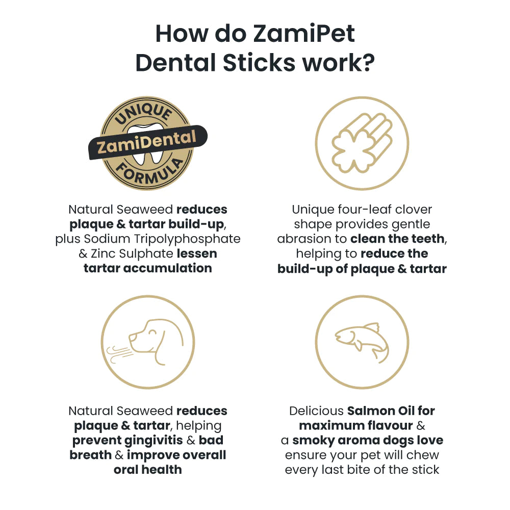 ZamiPet - Dental Sticks - Adult - Med/Large Dogs - 6 Sticks