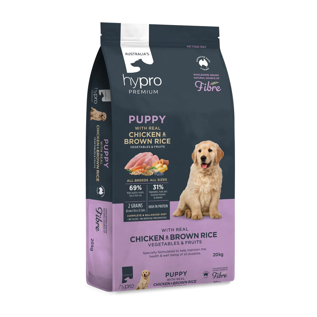 Hypro Premium - Puppy Dry Food - Chicken & Brown Rice - 20kg-2.5kg