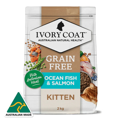 Ivory Coat - Kitten Dry Food - GRAIN FREE - Ocean Fish & Salmon - 2kg