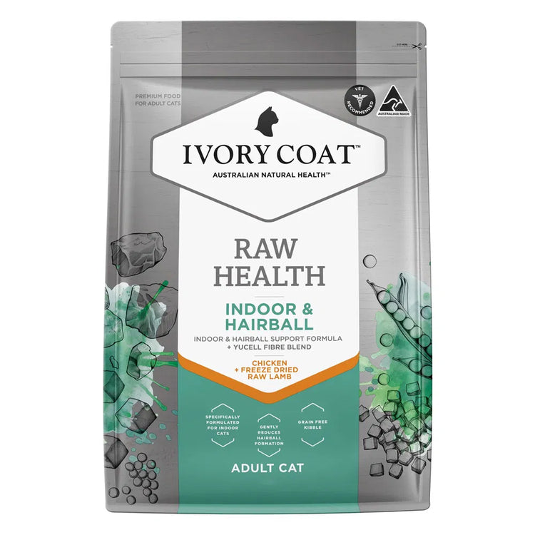 Ivory Coat - Adult Cat - Raw Health - Indoor & Hairball - 4kg-2kg