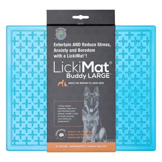 LickiMat - Buddy Large for dogs and cats  - Green-Orange-Turquoise