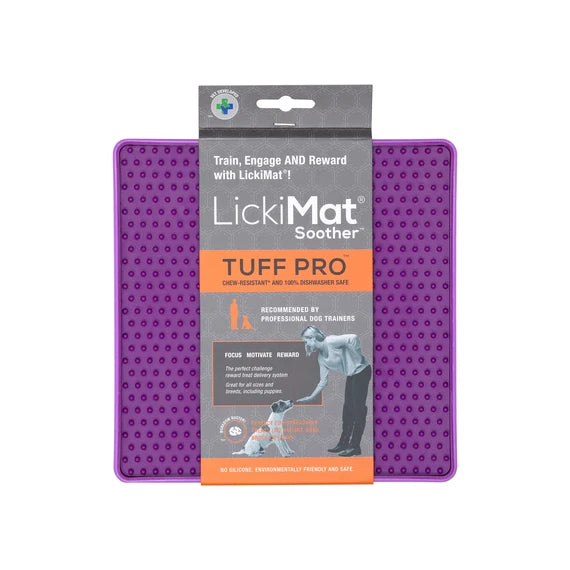 LickiMat - Soother - TUFF PRO - Green-Orange-Purple-Turquoise