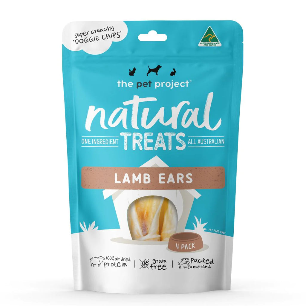 The Pet Project - Natural Treats - Lamb Ears - 4 Pack