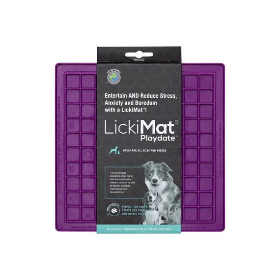 LickiMat - Playdate for dogs and cats  - Green-Orange-Purple-Turquoise