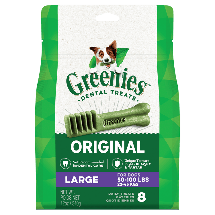 Greenies - Dental Dog Treats - Original - Large 340g (8 Pack)