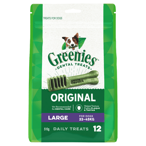 Greenies - Dental Dog Treats - Original - Large 510g (12 Pack)