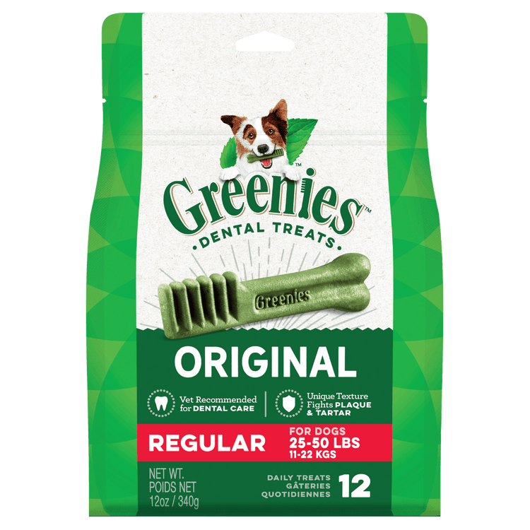 Greenies - Dental Dog Treats - Original - Regular 340g (12 Pack)