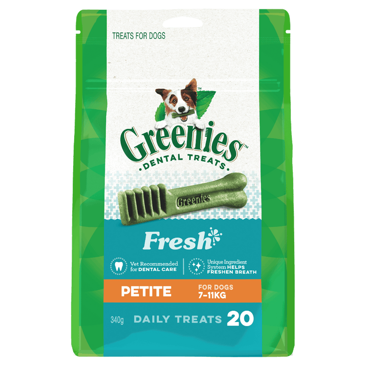 Greenies - Dental Dog Treats - Fresh - Petite 340g (20 Pack)