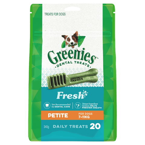 Greenies - Dental Dog Treats - Fresh - Petite 340g (20 Pack)