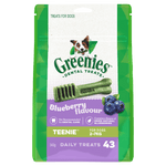 Greenies - Dental Dog Treats - Blueberry - Teenie 340g (43 Pack)