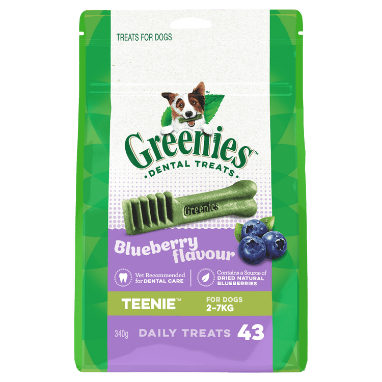 Greenies - Dental Dog Treats - Blueberry - Teenie 340g (43 Pack)