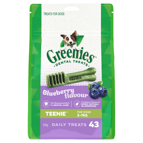 Greenies - Dental Dog Treats - Blueberry - Teenie 340g (43 Pack)