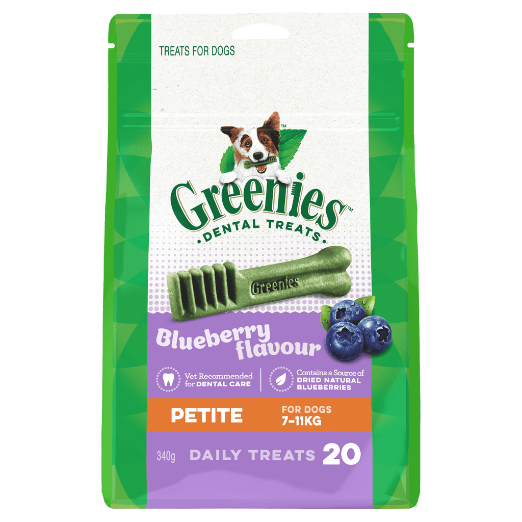 Greenies - Dental Dog Treats - Blueberry - Petite 340g (20 Pack)