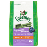 Greenies - Dental Dog Treats - Blueberry - Petite 340g (20 Pack)