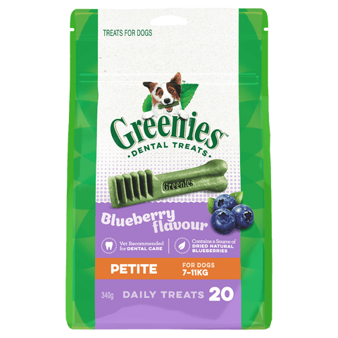 Greenies - Dental Dog Treats - Blueberry - Petite 340g (20 Pack)