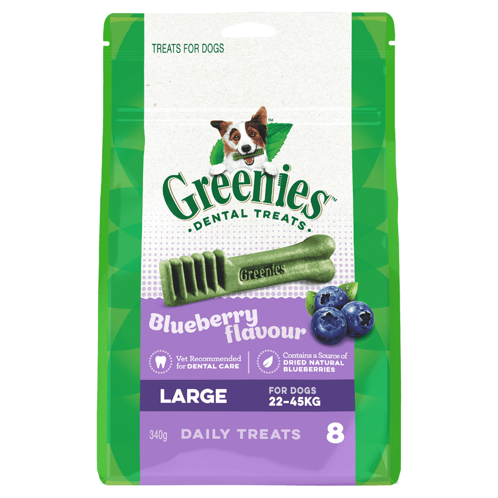 Greenies - Dental Dog Treats - Blueberry - Large 340g (8 Pack)