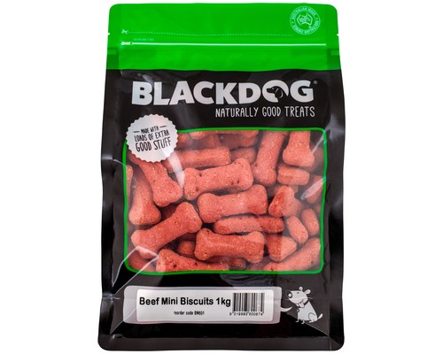 Black Dog – Oven Baked Mini Biscuits - Beef – 1kg