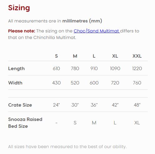 Snooza - Calming Multimat - Silver Fox - Extra Extra Large-Extra Large- Large-Medium-Small