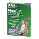 NexGard SPECTRA - Spot-On for Cats 0.8 - 2.4kg (3 x 0.3ml Tubes)