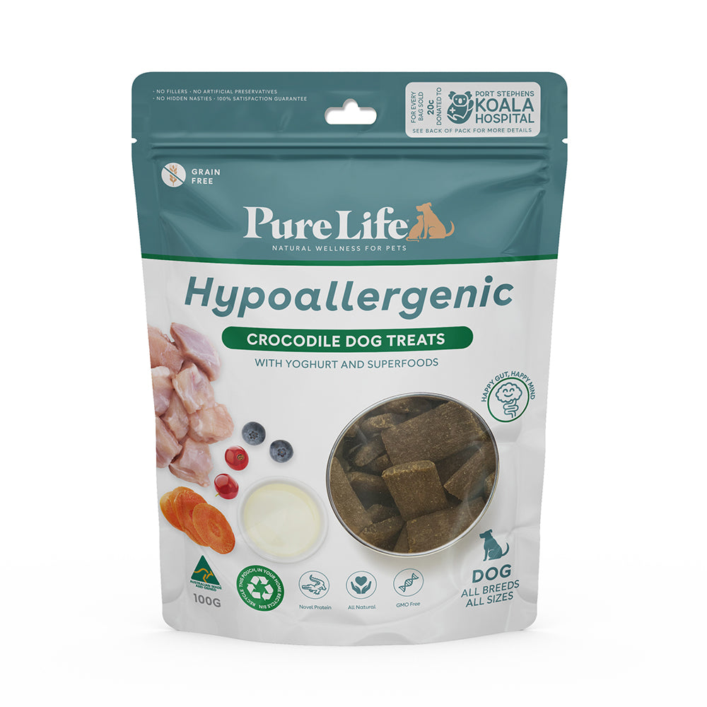 Pure Life - Hypoallergenic - Crocodile Dog Treats - 100g