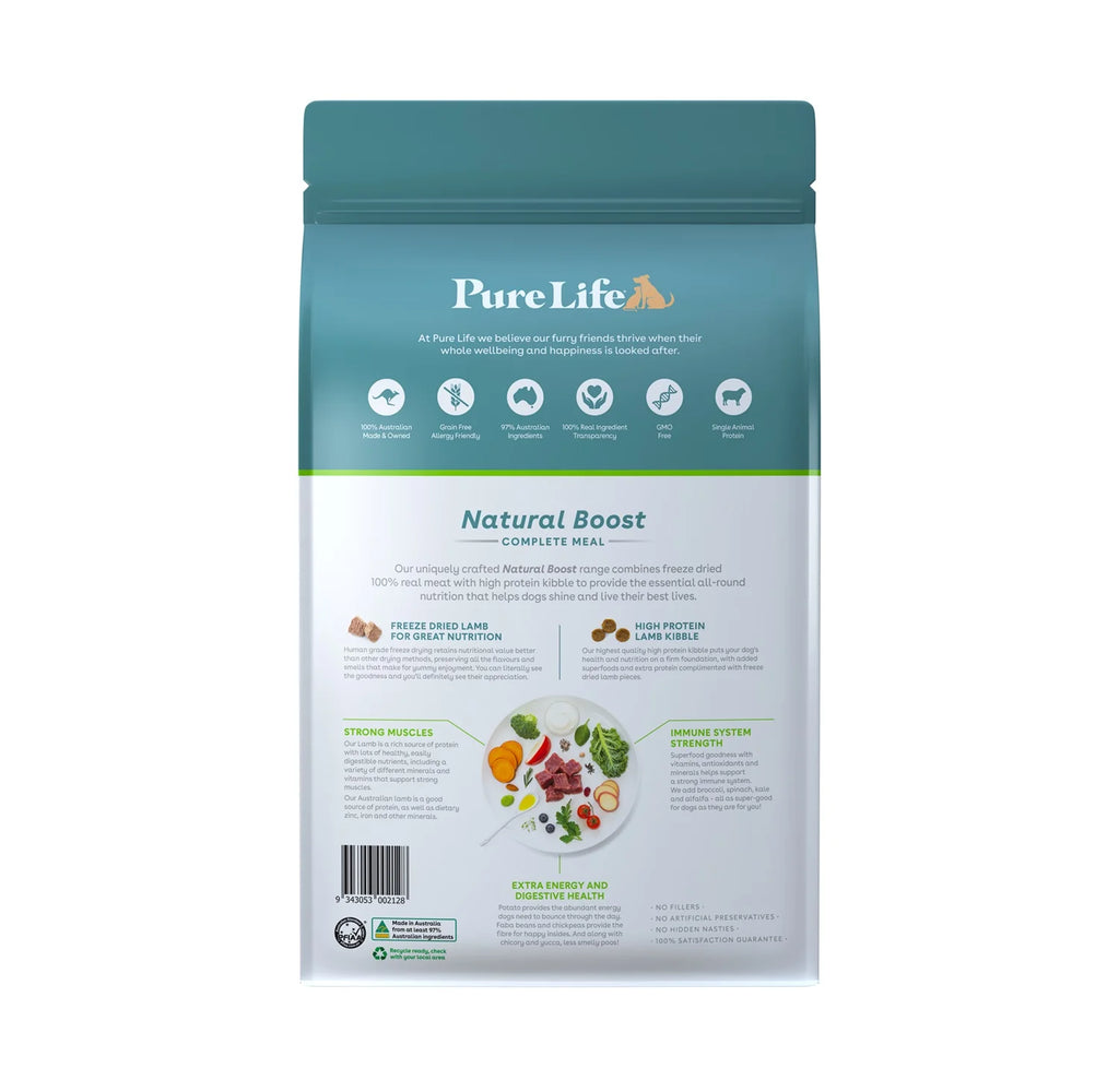 Pure Life - Adult Dog - GRAIN FREE - Australian Lamb - 8kg