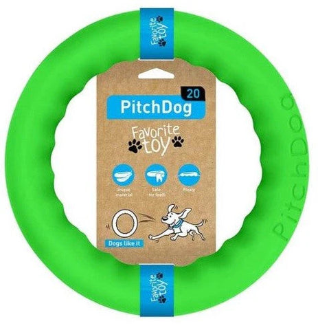 PitchDog - Fetch Ring - Green -30cm- 20cm