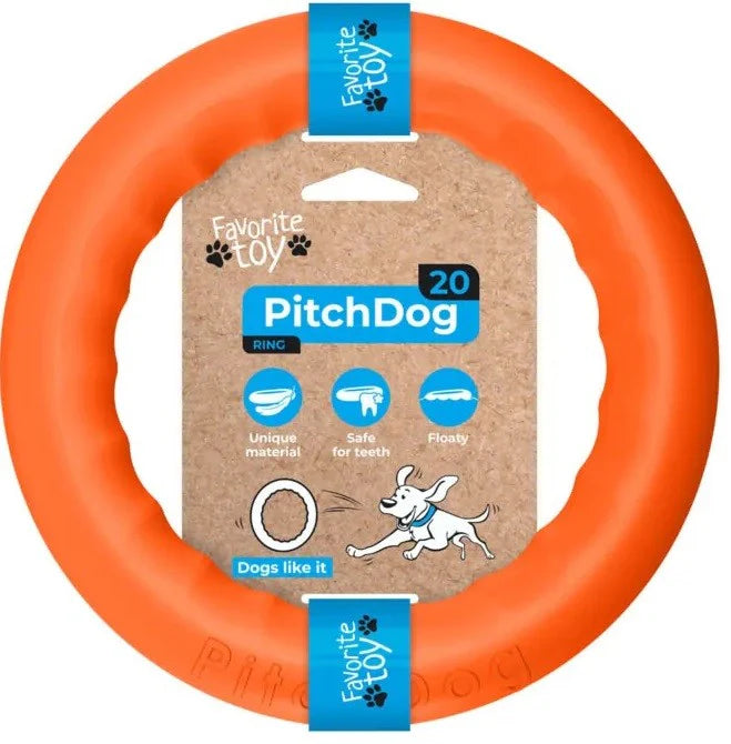 PitchDog - Fetch Ring - Orange - 30cm-20cm
