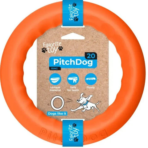 PitchDog - Fetch Ring - Orange - 30cm-20cm