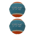 Scream - Tennis Ball - Loud Blue & Orange- Medium - 2 Pack