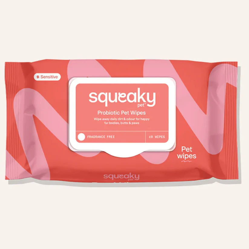 Squeaky – Probiotic Pet Wipes – Sensitive